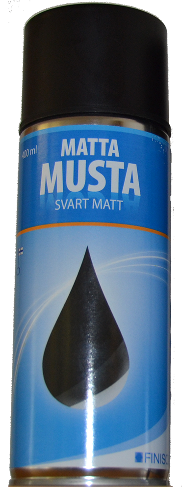 Pintamaali mattamusta 400ml spray